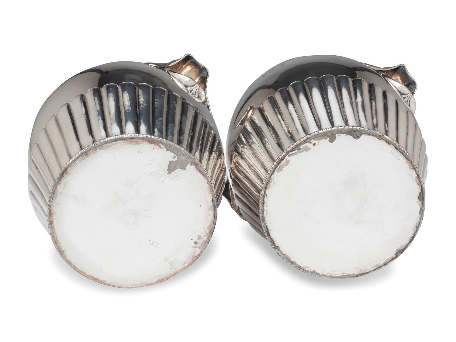 A Pair of Silver-Plate Champagne Buckets