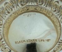 Three American Silver-Mounted Etched Glass Vases