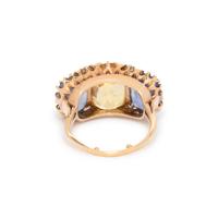 MULTICOLOR CEYLON SAPPHIRE AND DIAMOND RING