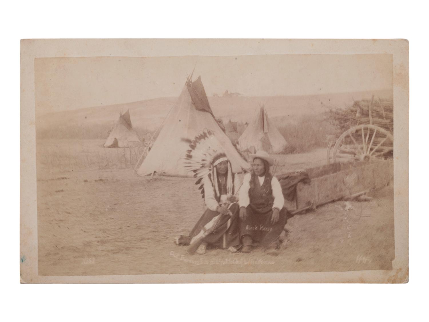 [NATIVE AMERICANS]. A collection of photographs related to the Wounded Knee Massacre. Chadron, NE: Northwestern Photographic Co., ca 1890s.