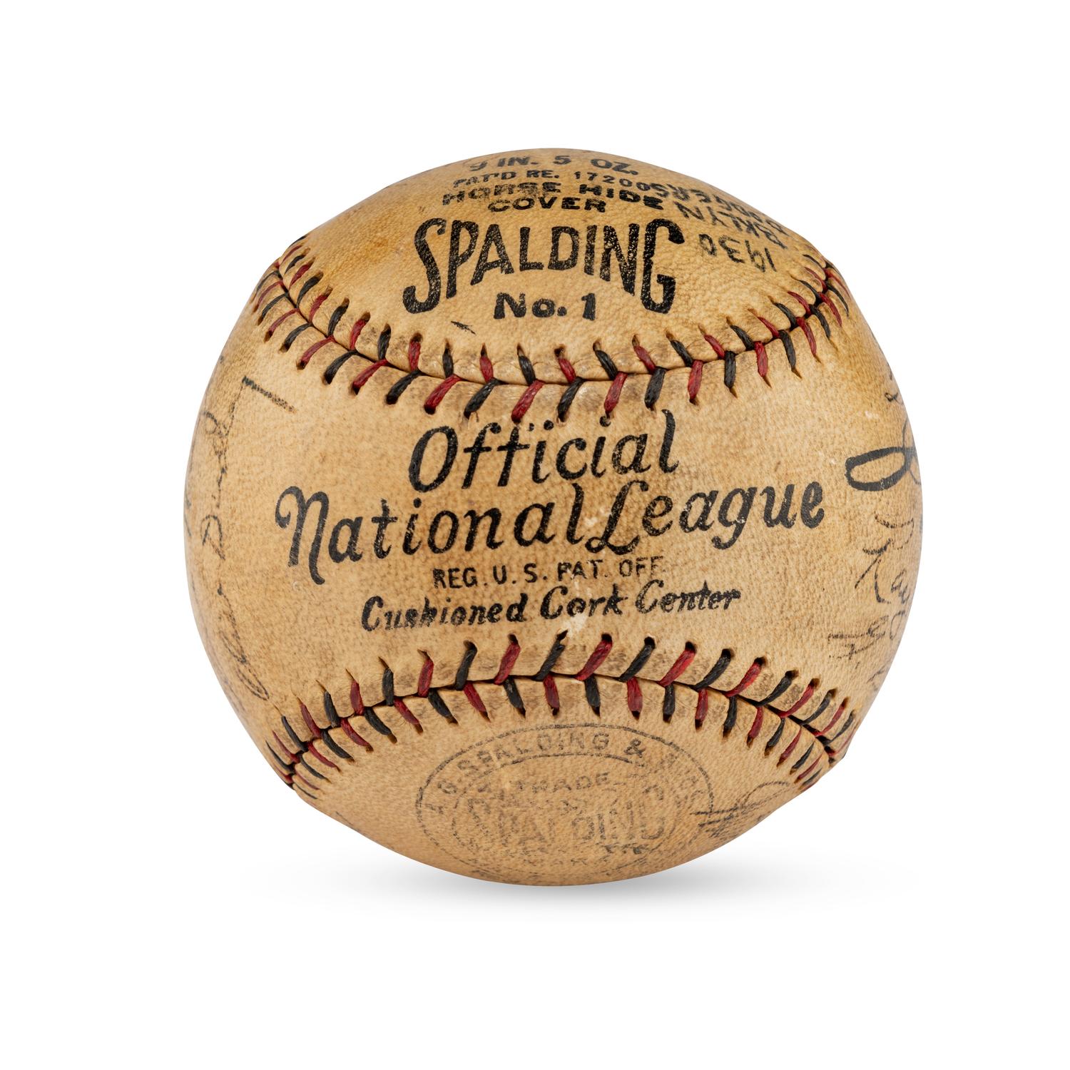 A 1930 Brooklyn Robins Team Signed Autograph Baseball (JSA, Beckett Authentication Services Letters of Authenticity)