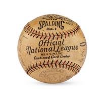 A 1930 Brooklyn Robins Team Signed Autograph Baseball (JSA, Beckett Authentication Services Letters of Authenticity)