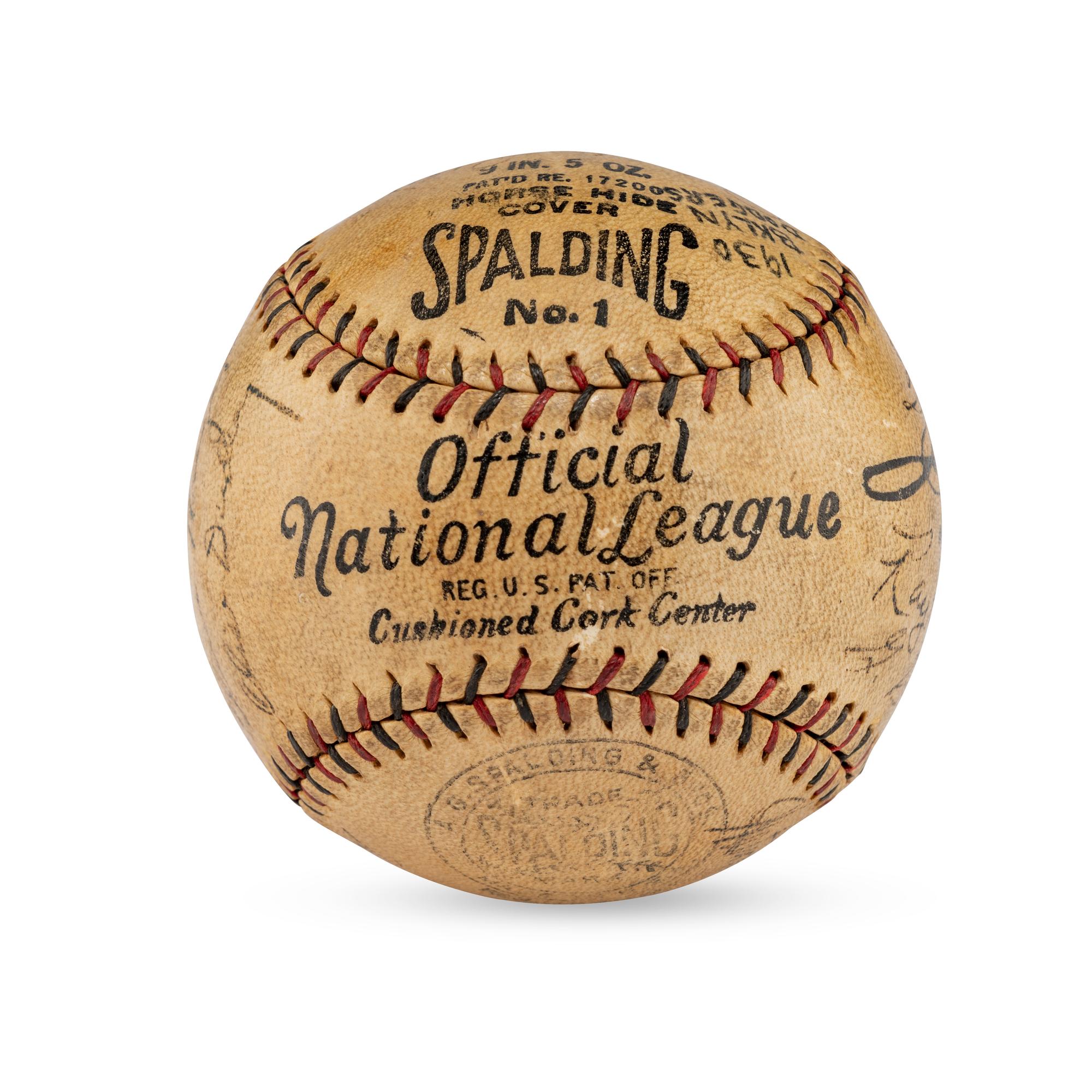 A 1930 Brooklyn Robins Team Signed Autograph Baseball (JSA, Beckett Authentication Services Letters of Authenticity)