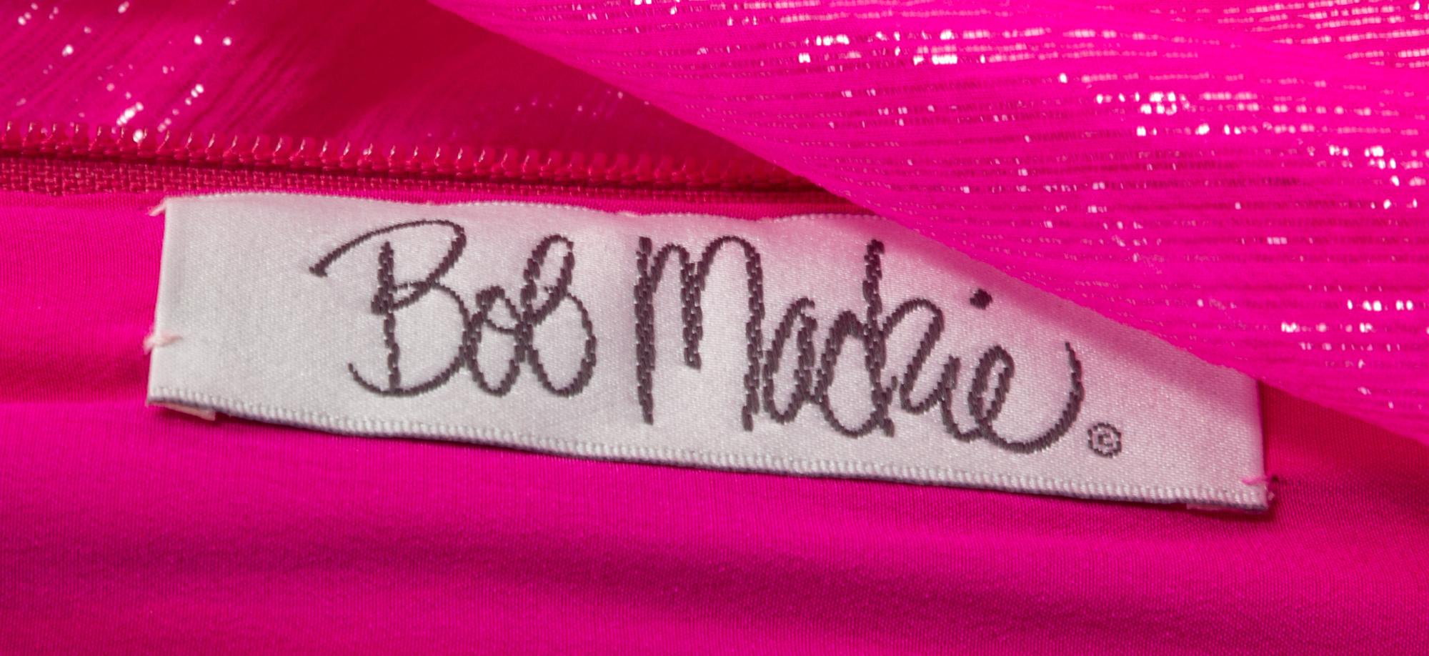 A Bob Mackie Fuchsia Strapless Cocktail Dress,