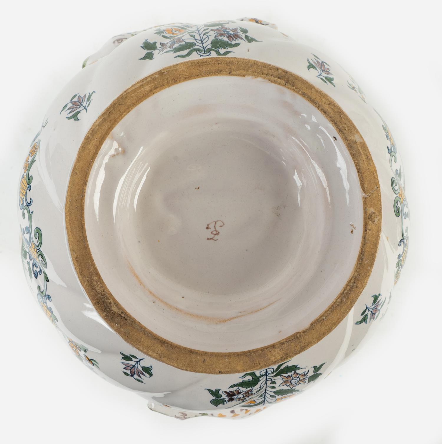 A Pair of French Faience Two-Handled Vases — 19TH CENTURY