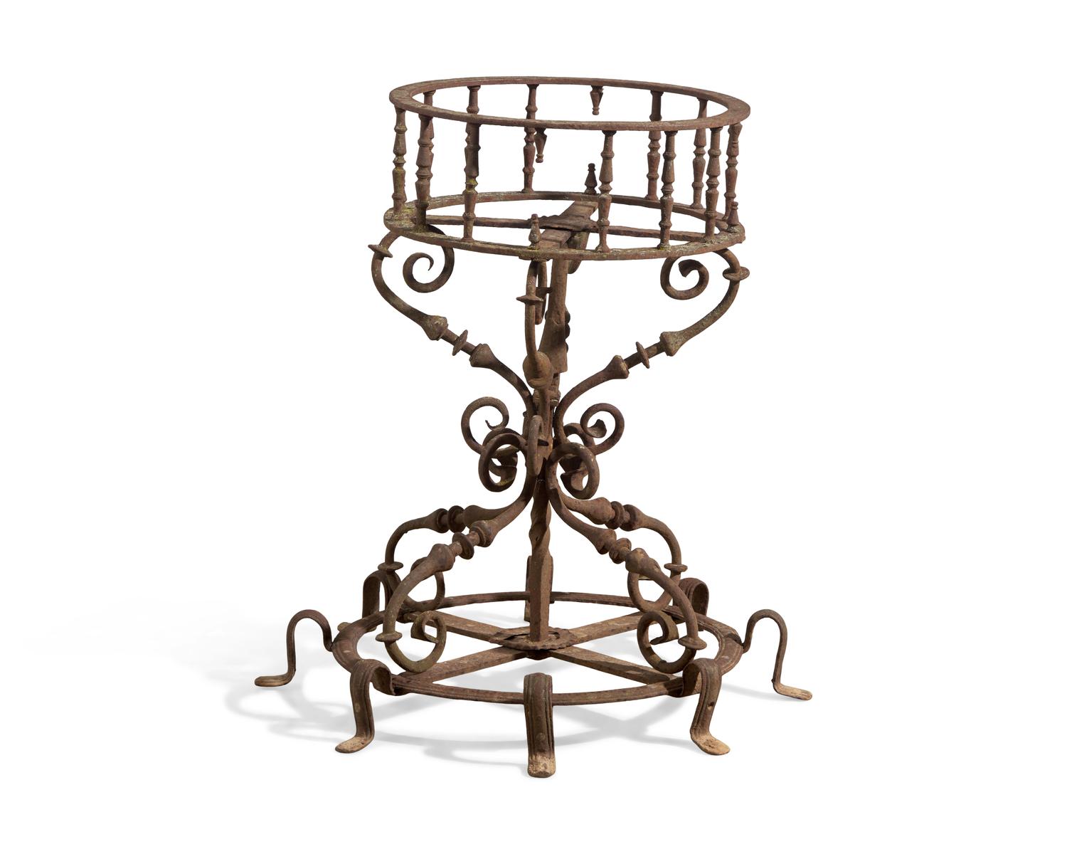 A Cast Iron Garden Jardiniere Stand