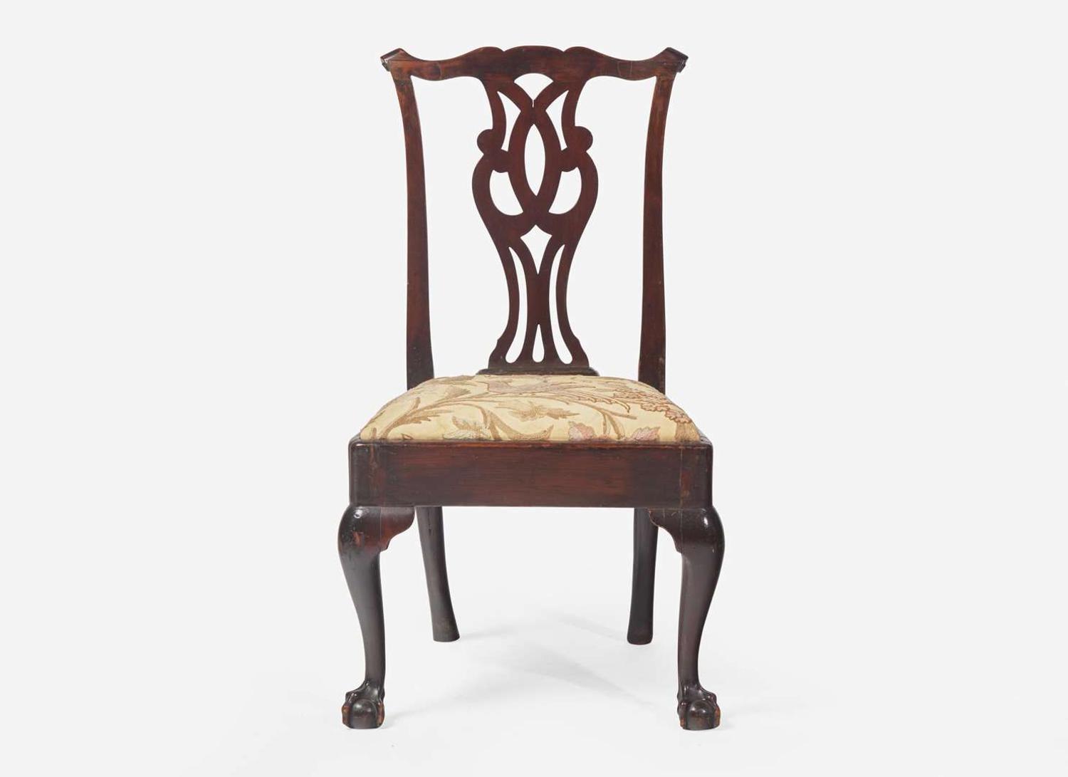 A Chippendale carved mahogany side chair, possibly Southern, late 18th century