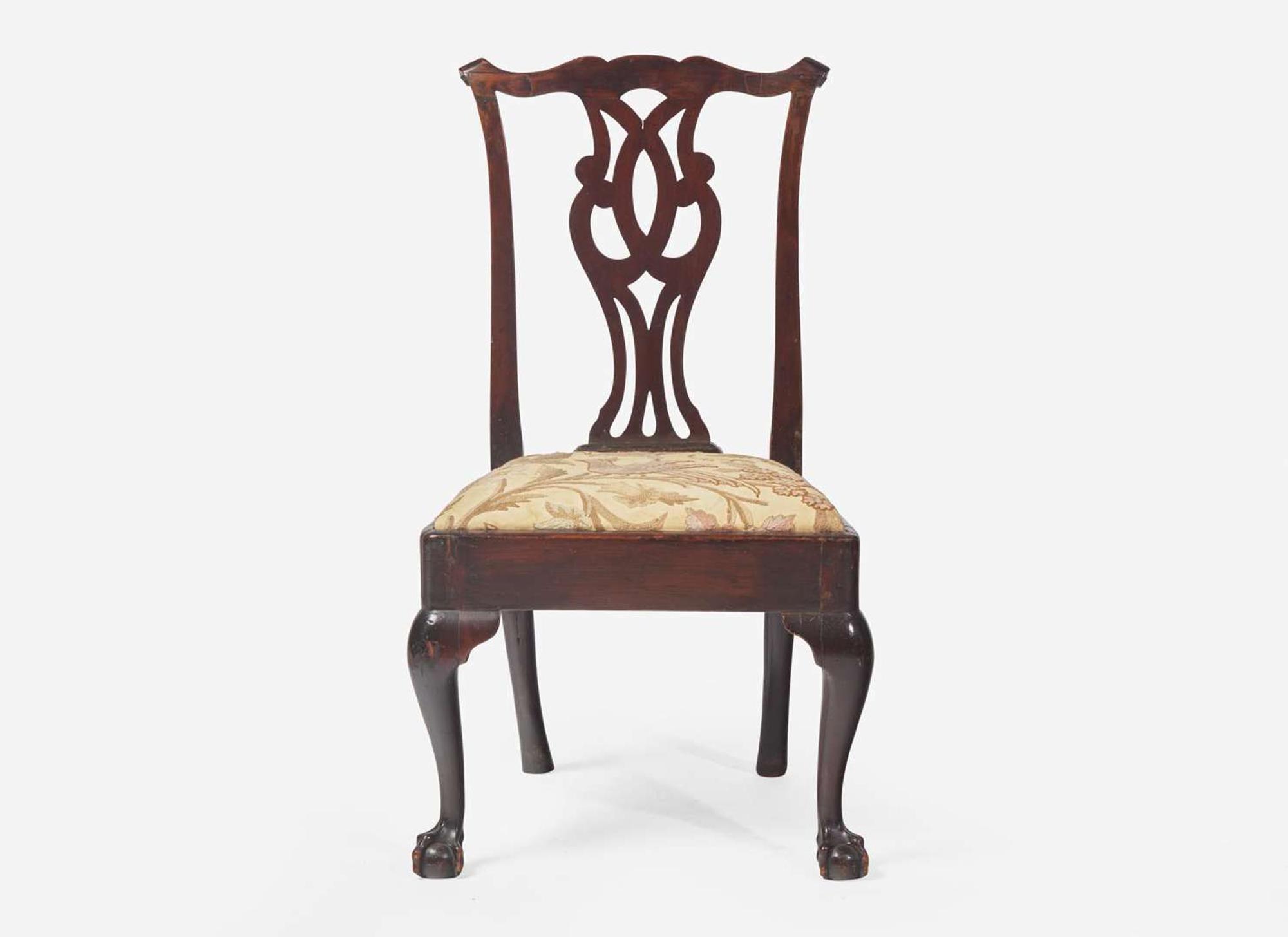 A Chippendale carved mahogany side chair, possibly Southern, late 18th century