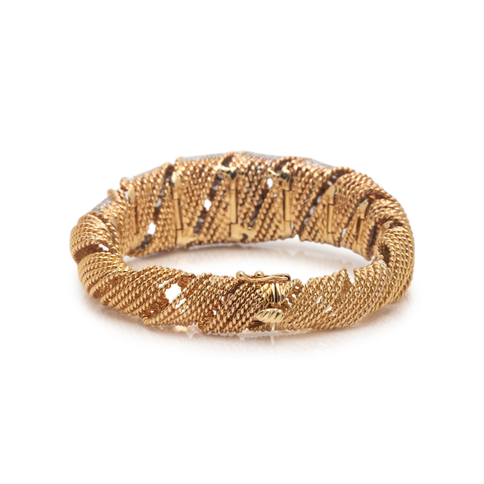 YELLOW GOLD AND DIAMOND BRACELET