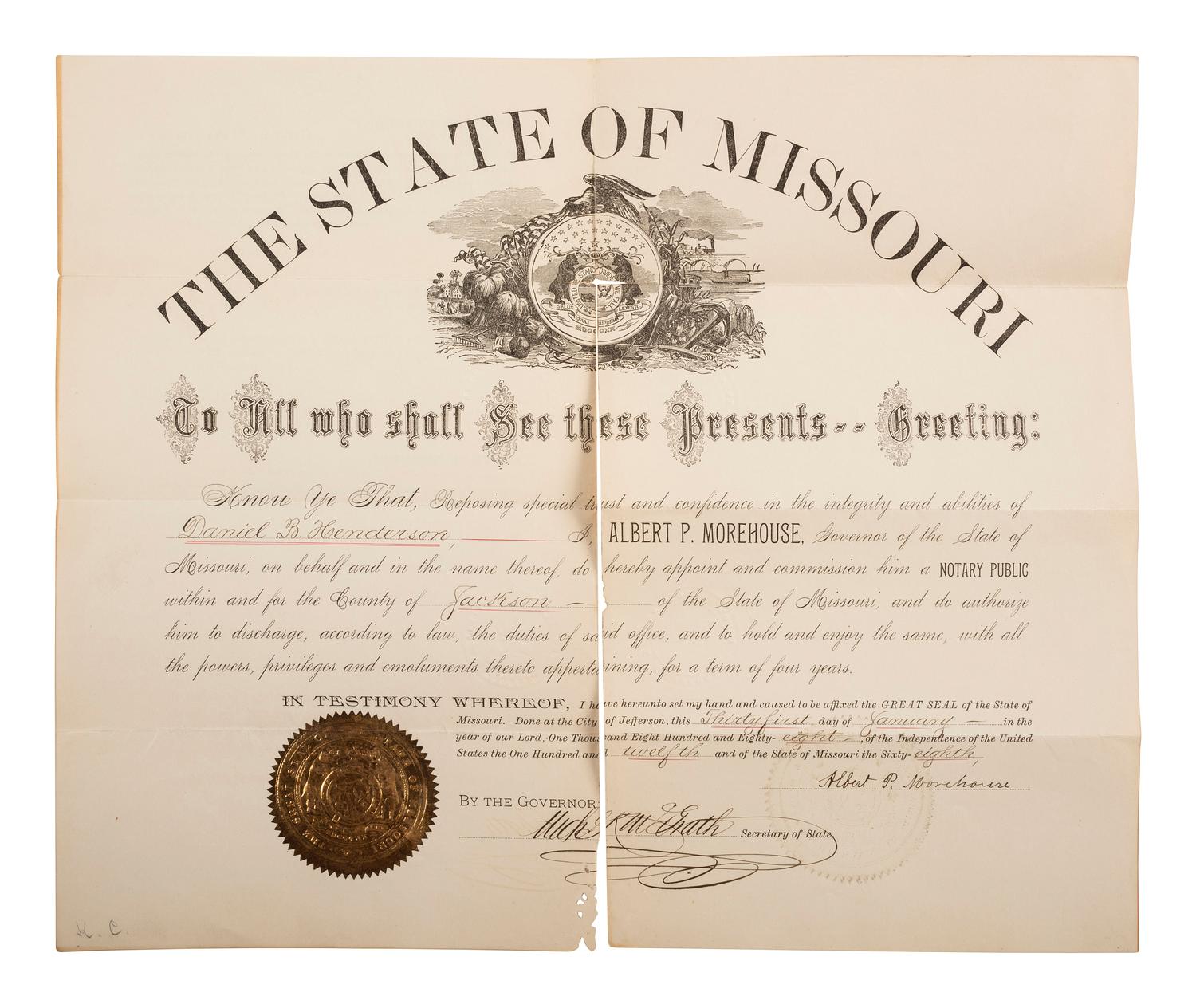 [NATIVE AMERICANS]. Documents involving Native American affairs and allotments.