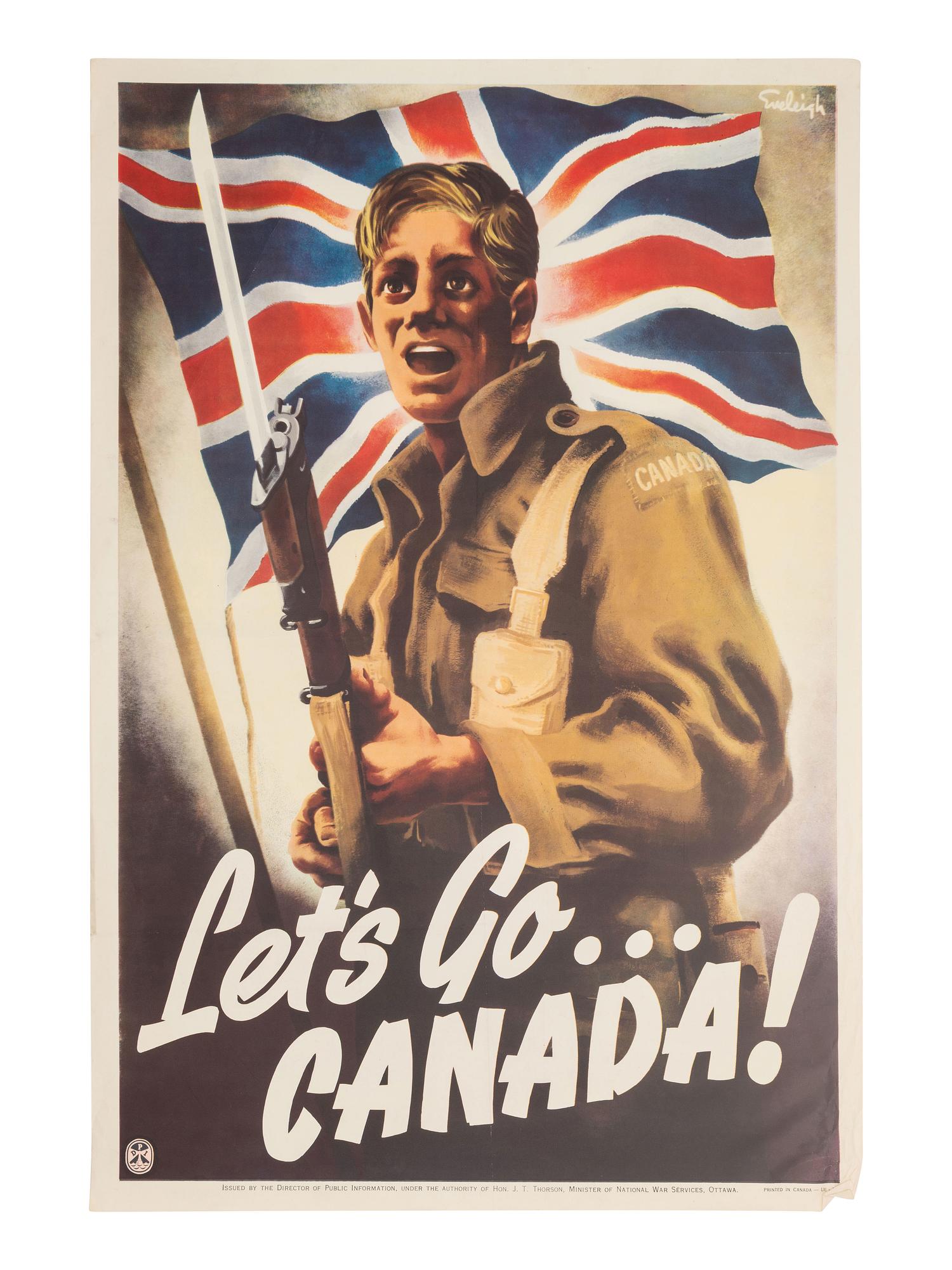 [WWI-WWII]. 14 World War I and Word War II posters, incl. examples by CHRISTY, HIRSCH, & ROCKWELL.