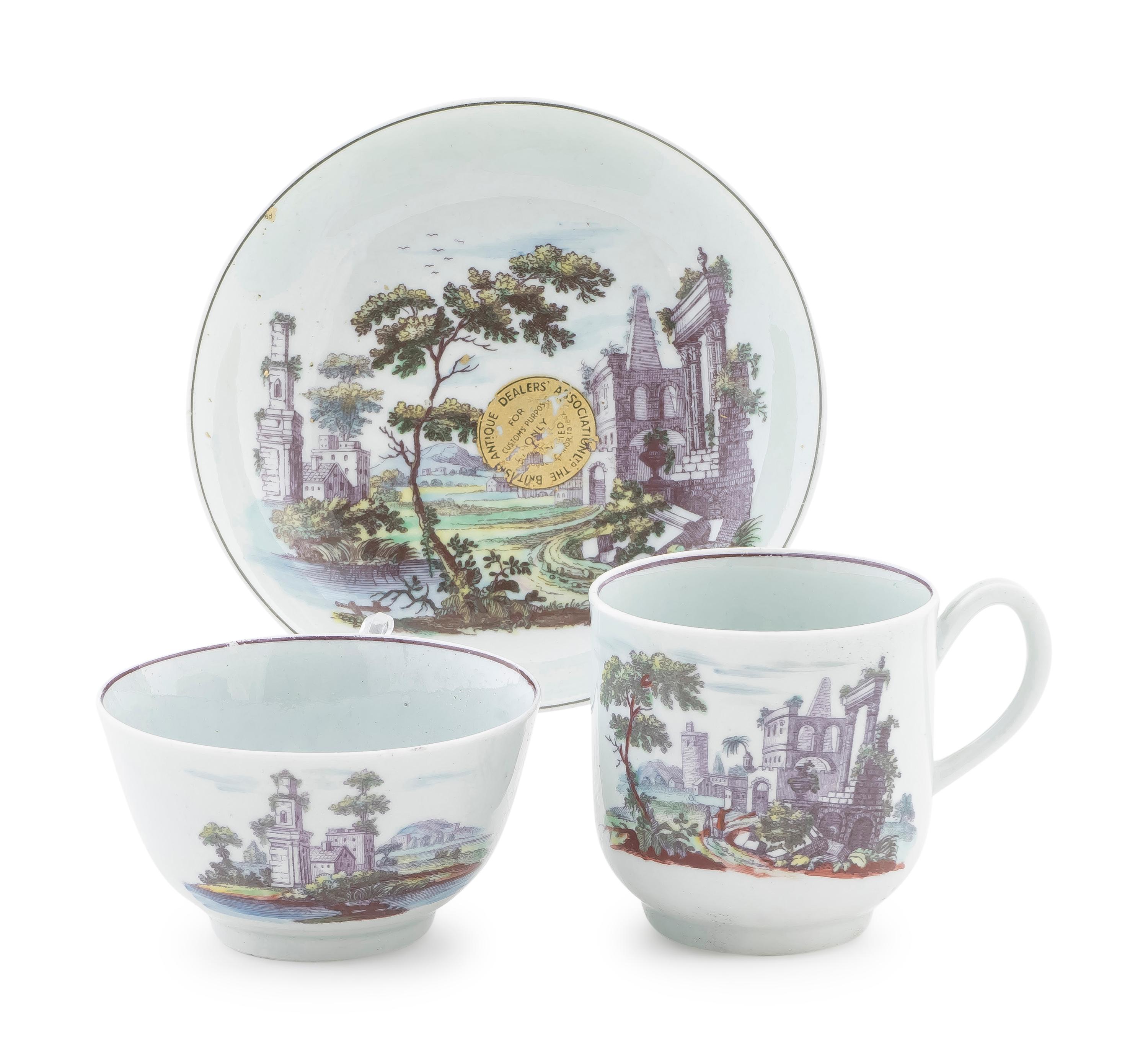 Three Pieces of Worcester Porcelain — C. 1775-80