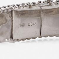 A 14K White Gold and Diamond Bracelet