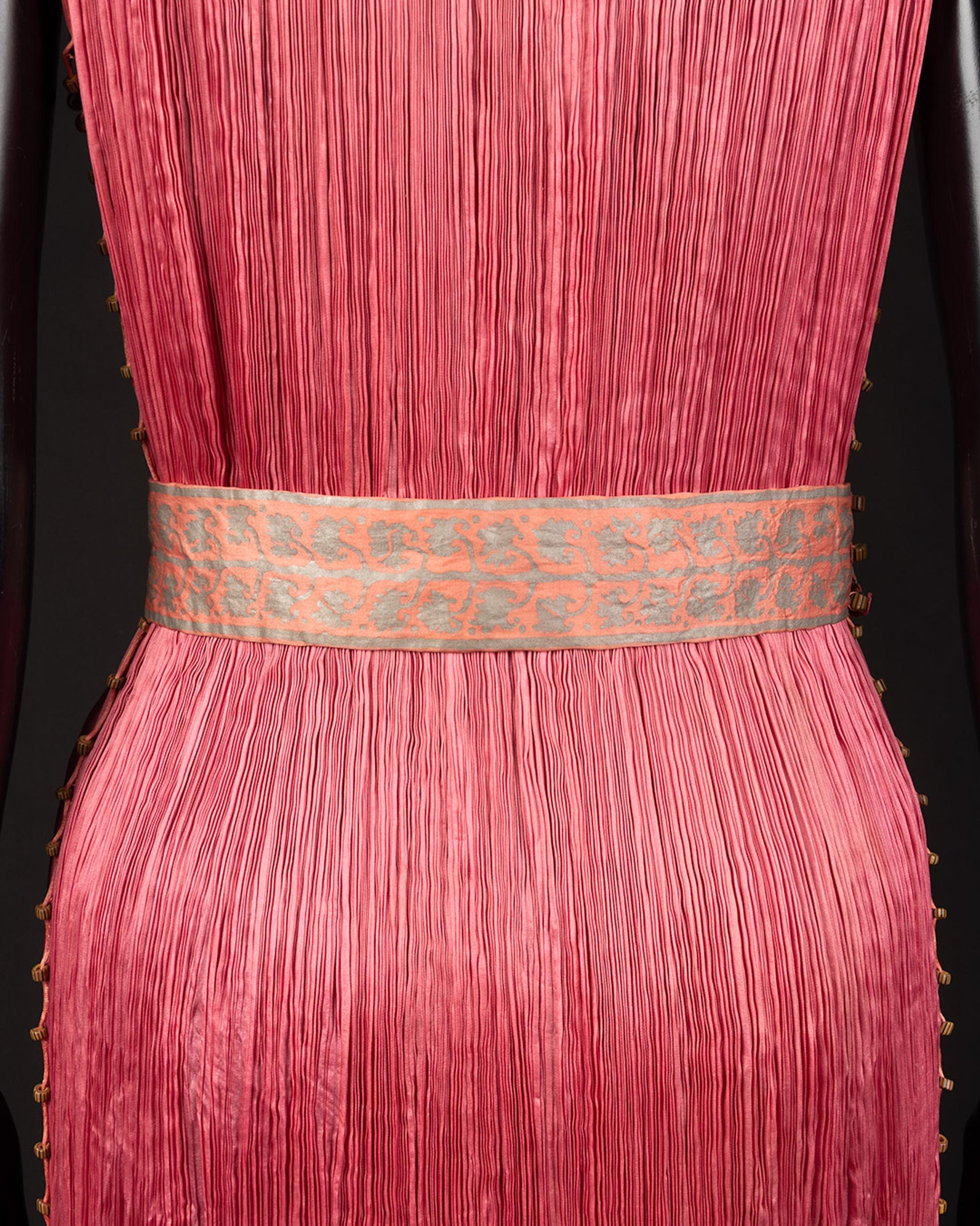 Mariano Fortuny Delphos Dress with Belt, Early Twentieth Century