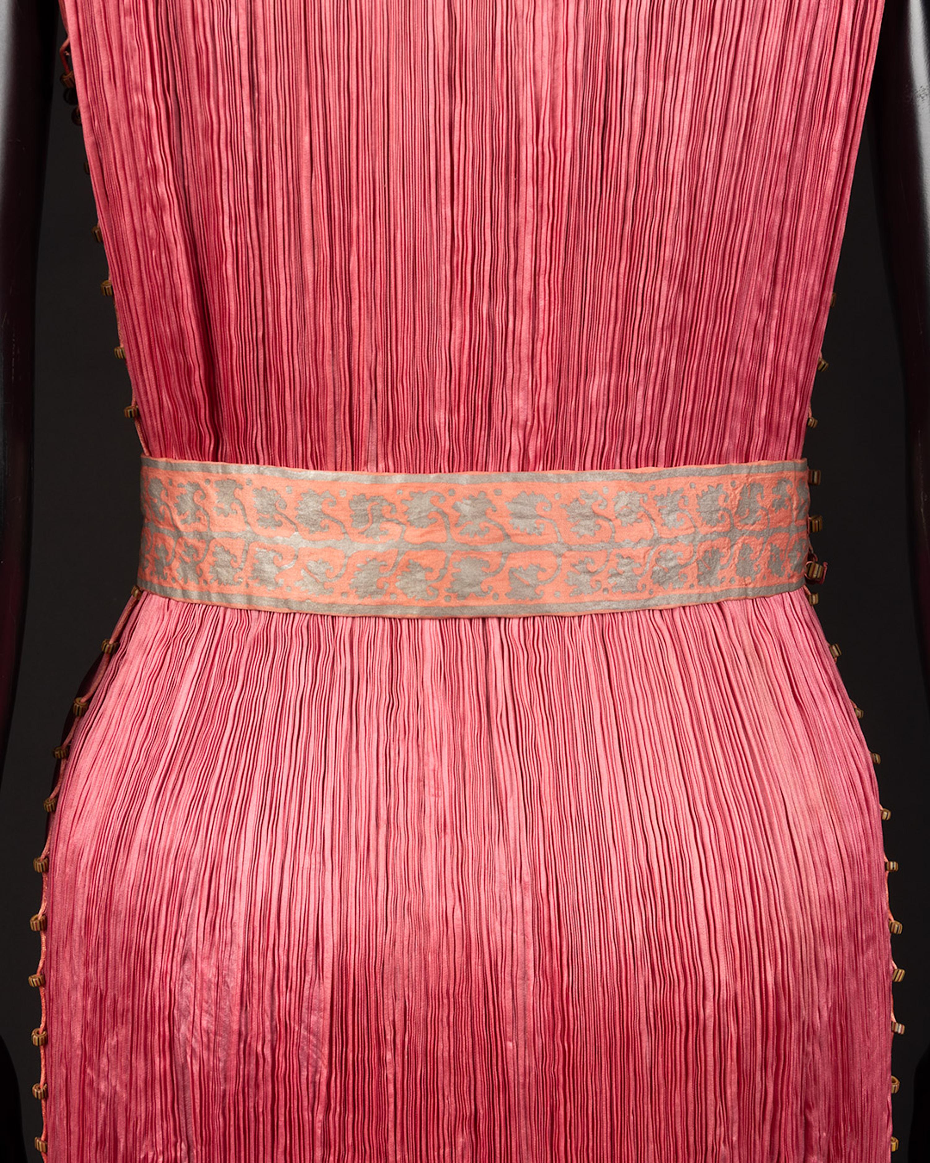 Mariano Fortuny Delphos Dress with Belt, Early Twentieth Century