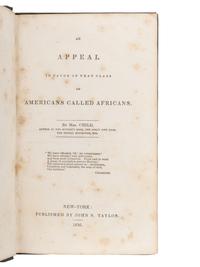[ABOLITION]. An Appeal in Favor of That Class of Americans Called Africans and other works.