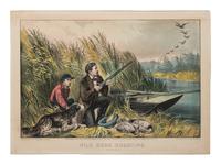 [HUNTING & SPORTING SCENES] -- CURRIER and IVES, publishers Deer Shooting. In the Northern Woods, n.d. (G.1672). -- And another copy. -- Partridge Shooting, No. 174, 1855. (G.5113). -- Partridge Shooting, 1870.(G. 5115). -- Wild Duck Shooting. On the Wing, 1870. (G.7213). -- The Rubber. "Put to His Trumps," n.d. (G.5687).