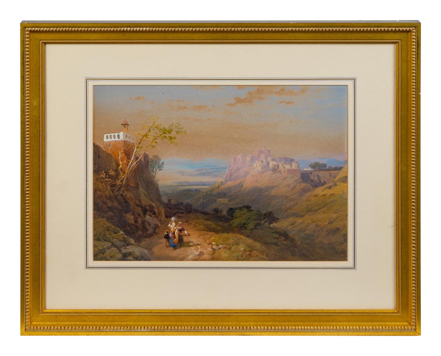 Family on a Hillside and Children in a Forest