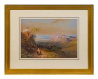 Family on a Hillside and Children in a Forest