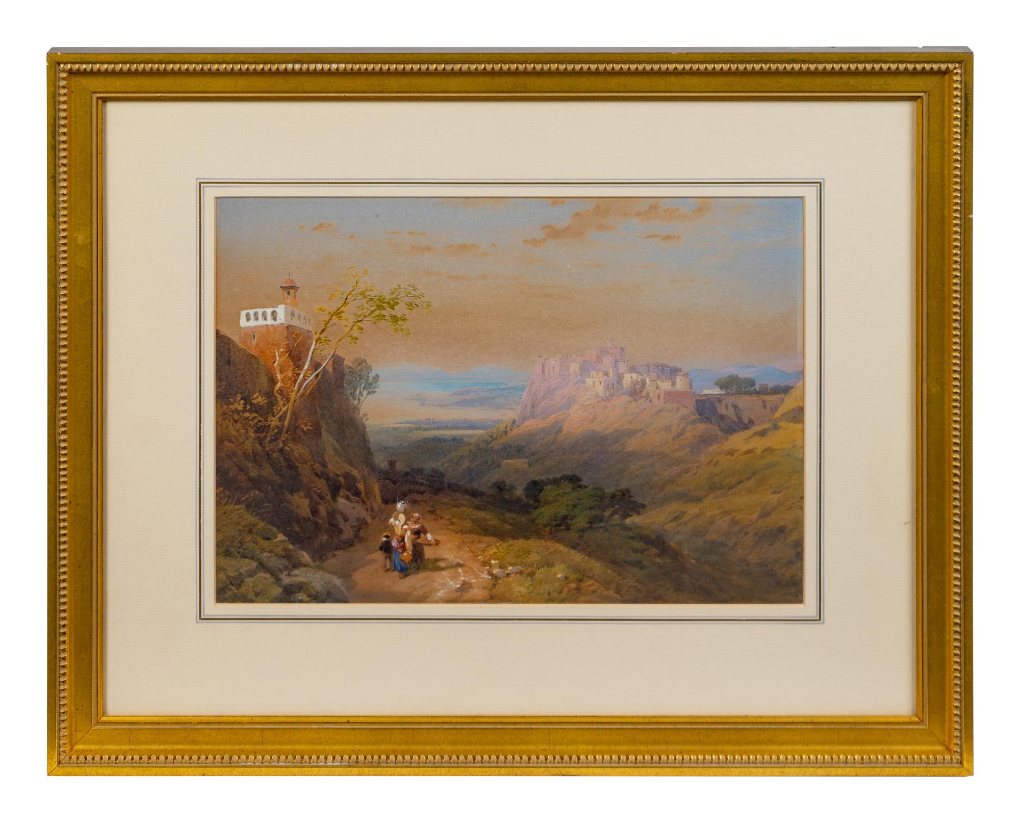 Family on a Hillside and Children in a Forest