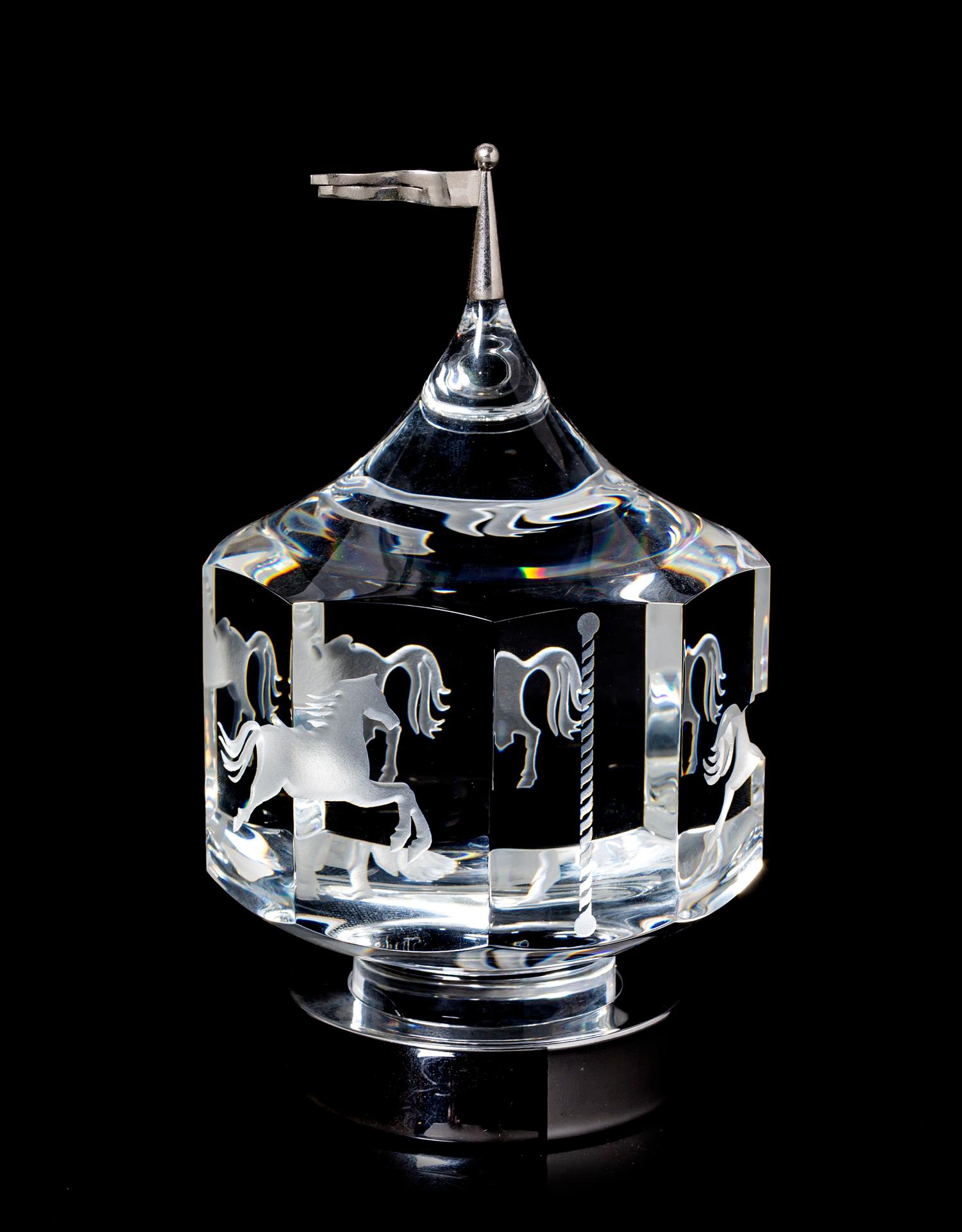 A Steuben Glass Sculpture, Height overall 7 1/4 inches.