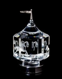 A Steuben Glass Sculpture, Height overall 7 1/4 inches.