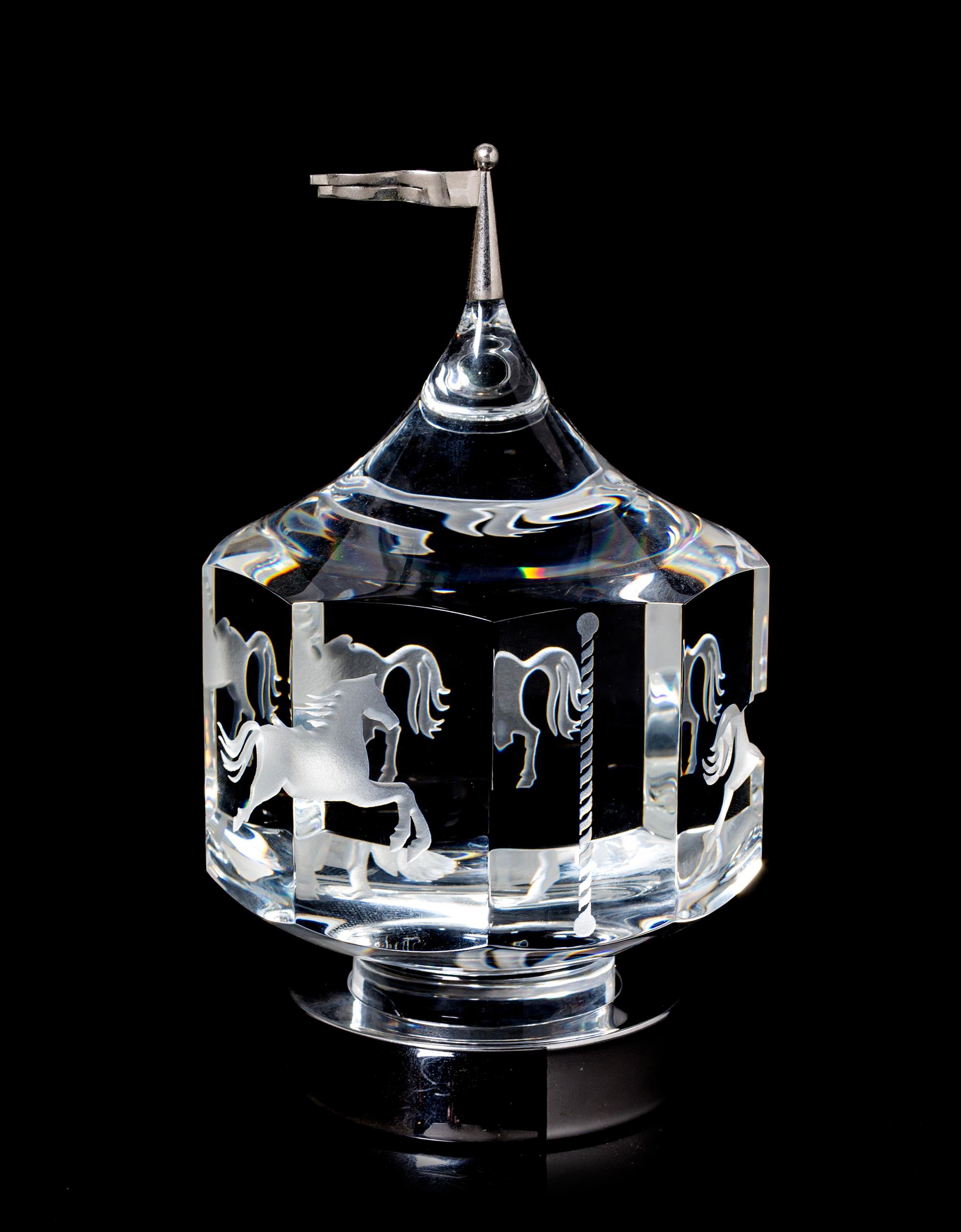A Steuben Glass Sculpture, Height overall 7 1/4 inches.