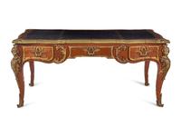 A Louis XV Style Gilt Bronze Mounted Bureau Plat