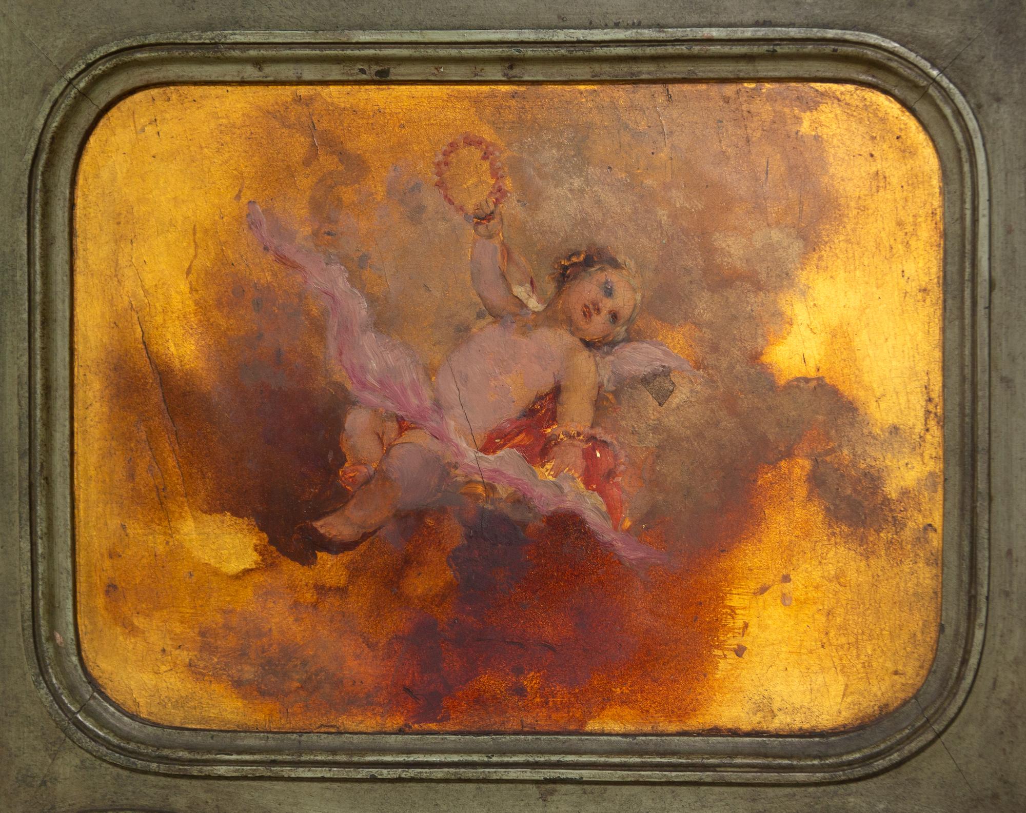 An Italian Painted Marble-Top Side Table