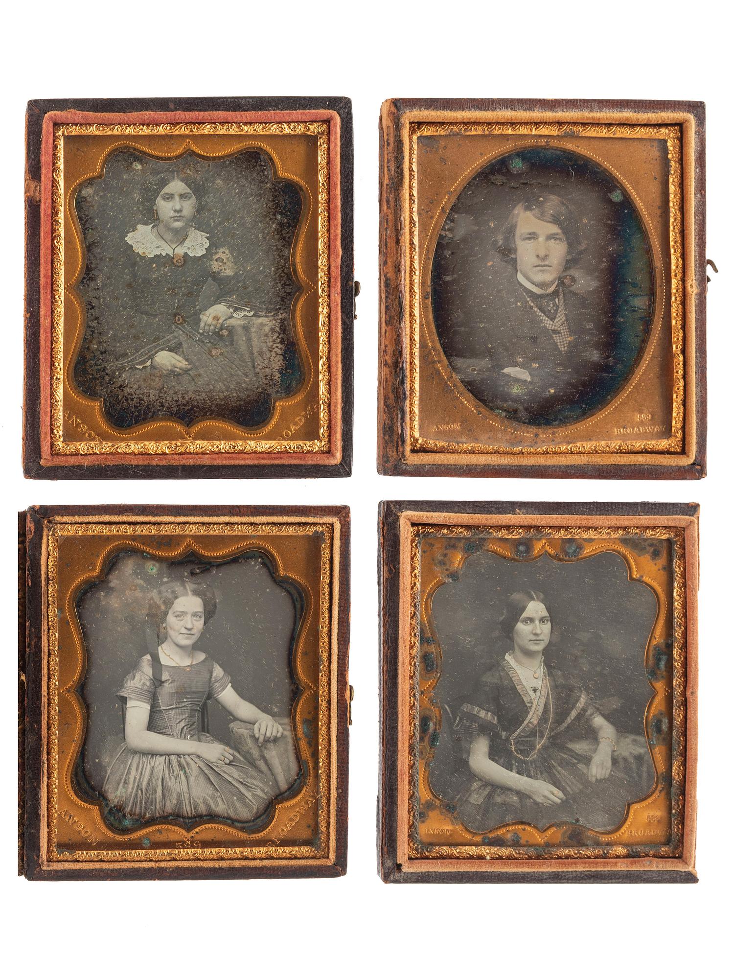 [EARLY PHOTOGRAPHY]. ANSON, Rufus P., photographer. A group of 14 daguerreotypes by Anson, including: