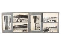 [EARLY PHOTOGRAPHY]. Album containing photographs of an early NASCAR race featuring future World War I Fighting Ace Eddie Rickenbacker.