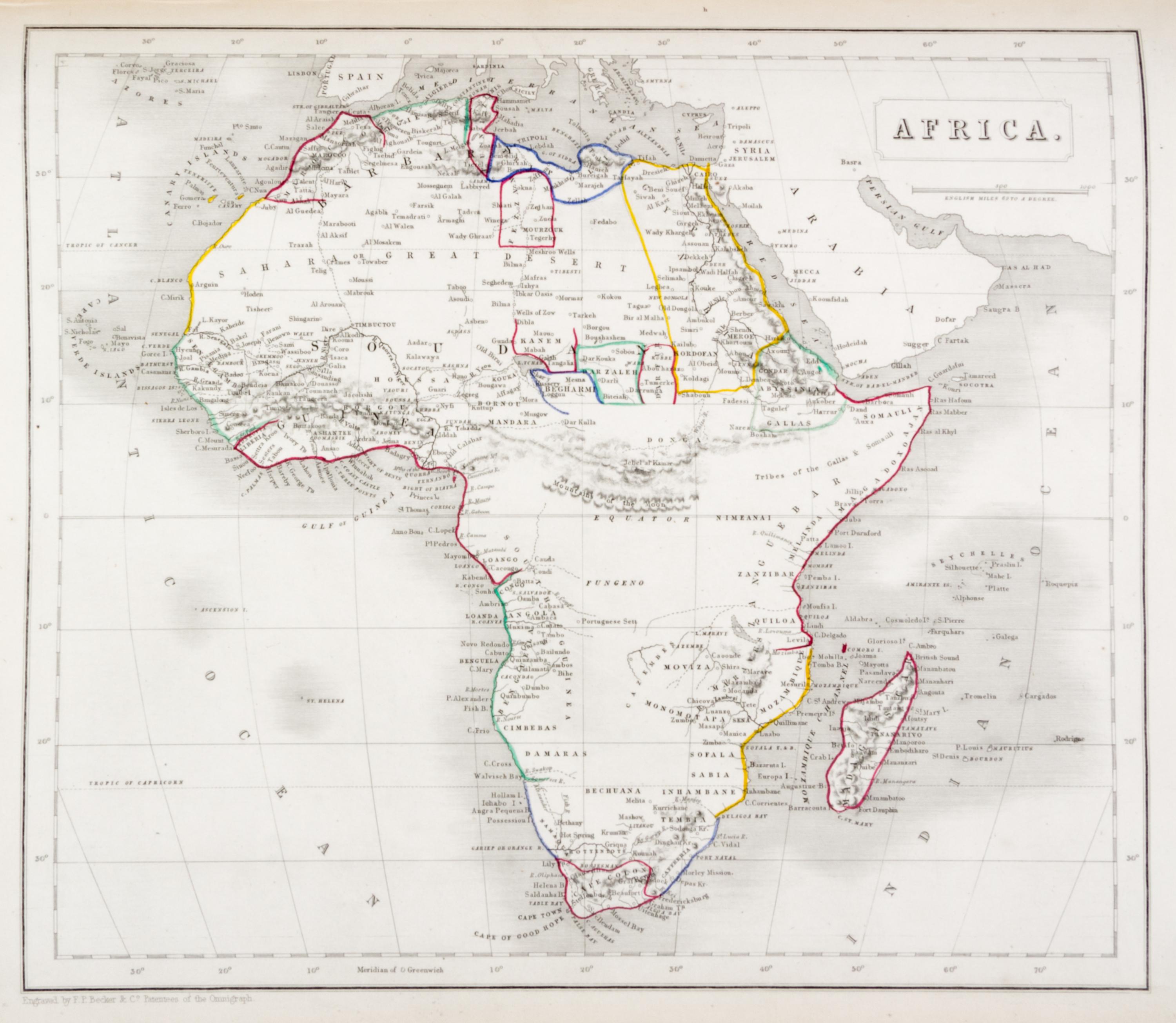 (ATLAS) CLARKE & CO. The Universal Atlas. New York, 1848. With 31 engraved maps, colored in outline.