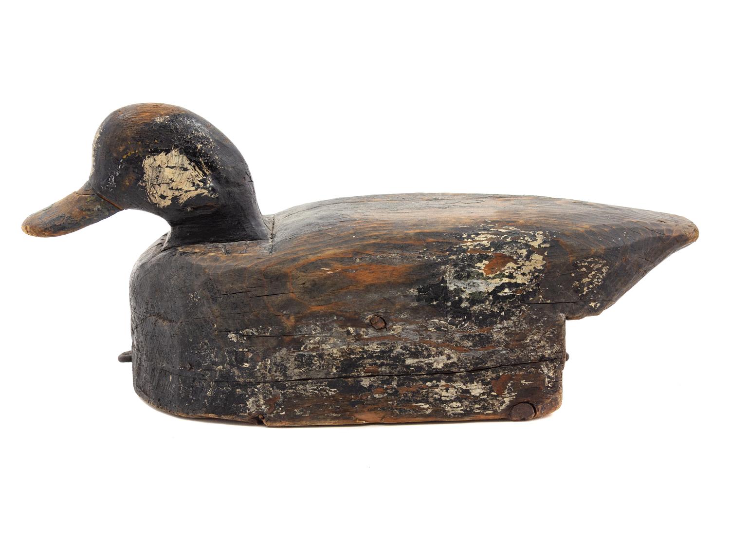 A Painted Wood Duck Decoy