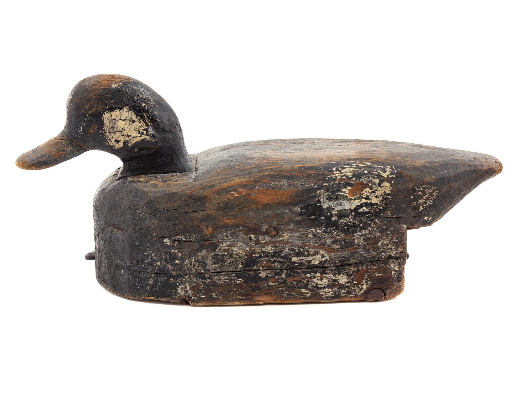A Painted Wood Duck Decoy