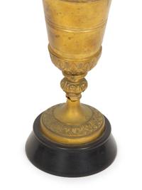 A Near Pair of French Gilt Bronze Floral Three-Light Candelabra