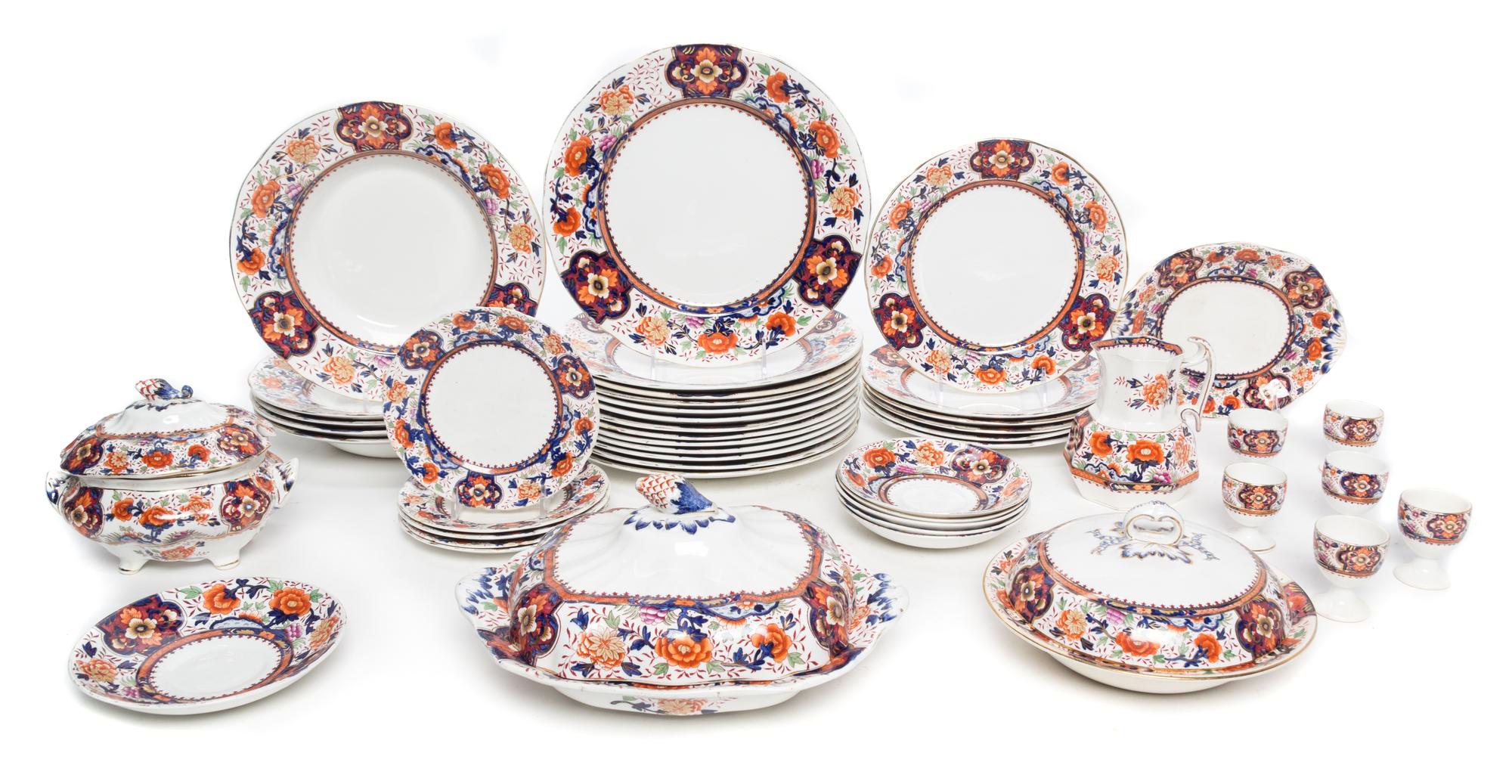 A Booths Porcelain Partial Dinner Service Diameter of bowl 10 1/2 inches. — EARLY 20TH CENTURY