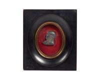 After Augustin Dupre (French, 1748-1833), A Cast-Silver Profile of Benjamin Franklin
