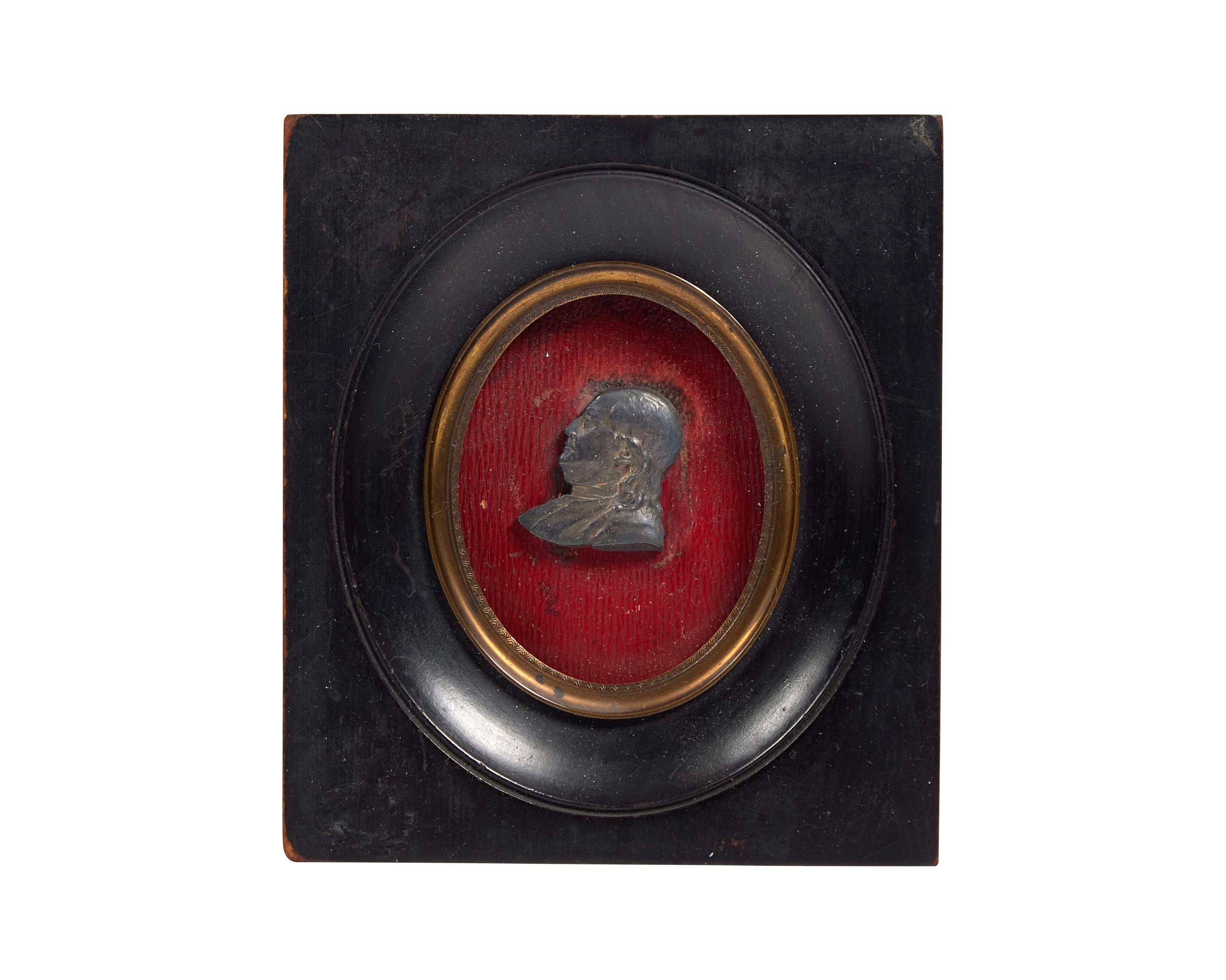 After Augustin Dupre (French, 1748-1833), A Cast-Silver Profile of Benjamin Franklin