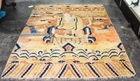 A Chinese Wool Rug 7 feet 9 inches x 5 feet 3 inches.