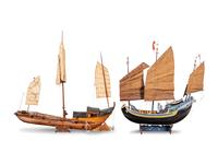 Two Chinese Models of Junk Sailboats