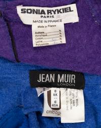 Two Knit Designer Dresses: One Jean Muir, One Sonia Rykiel, 1980s