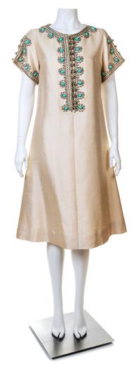 A Razook's 1970s Cream Silk Caftan, No size.