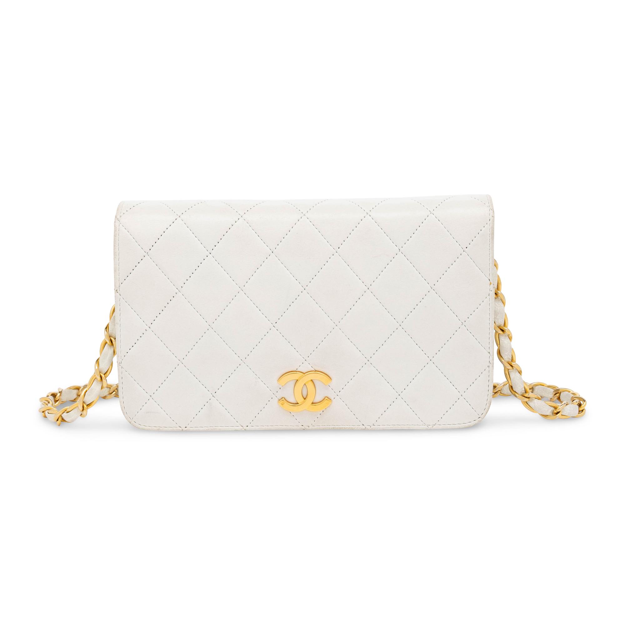 Chanel, Flap Bag in Quilted White Leather