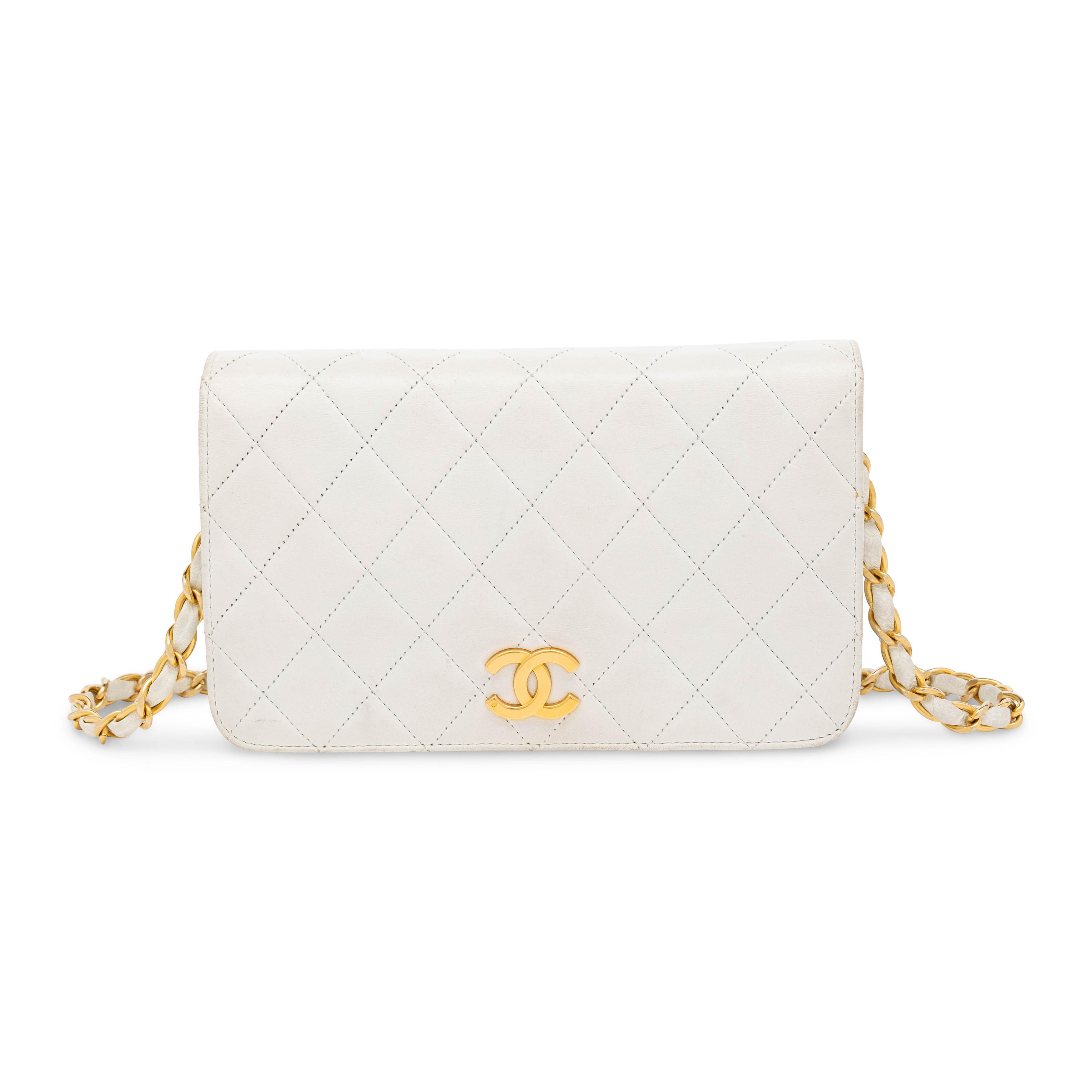 Chanel, Flap Bag in Quilted White Leather