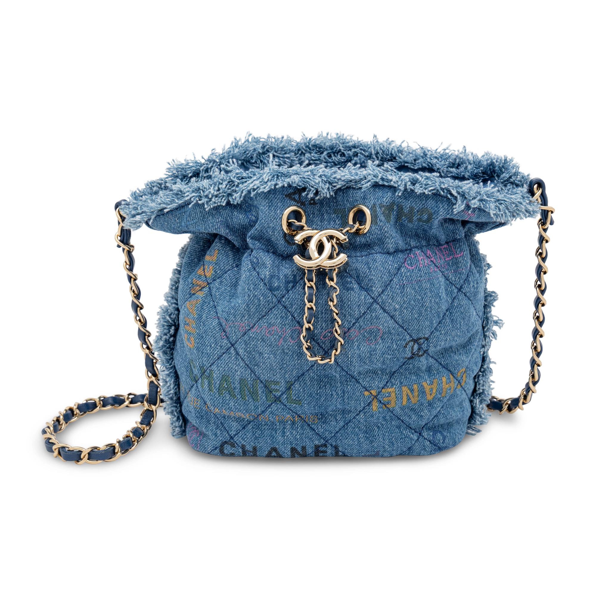 Chanel, Quilted Denim Mood Mini Bucket Bag