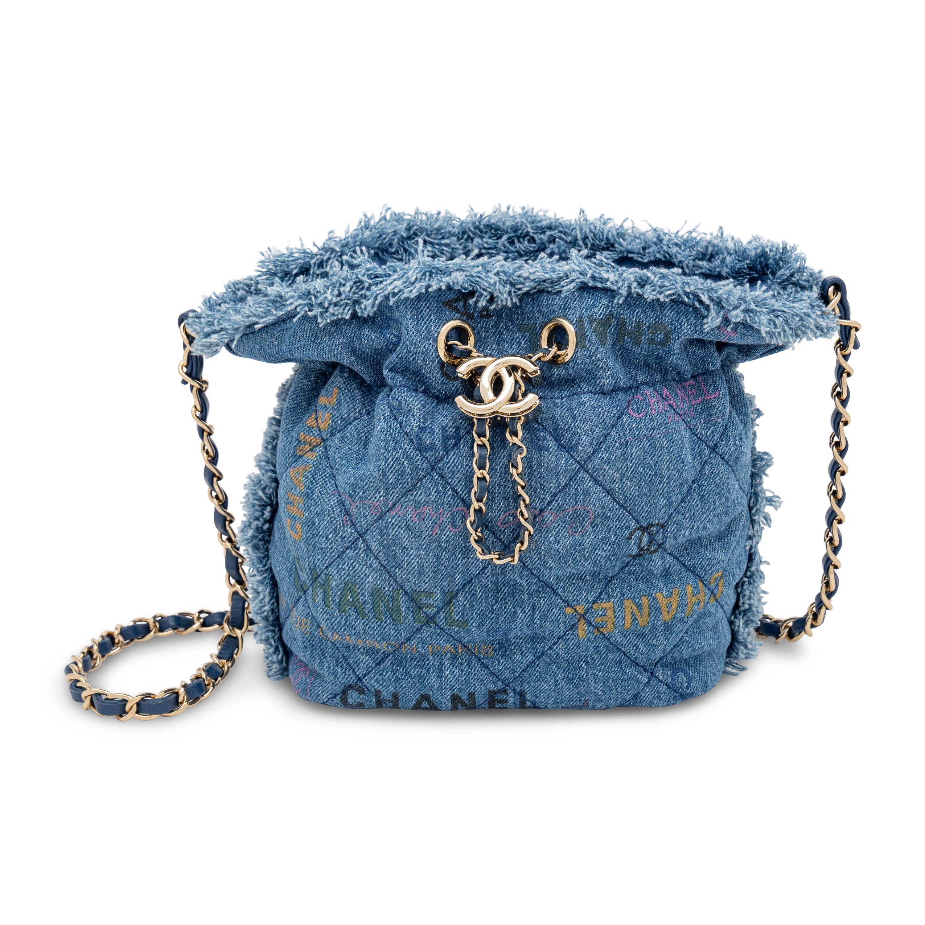 Chanel, Quilted Denim Mood Mini Bucket Bag
