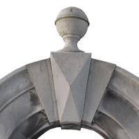 A Zinc Dormer Window Surround 40" W x 12" D x 50" H — France, Circa 1880
