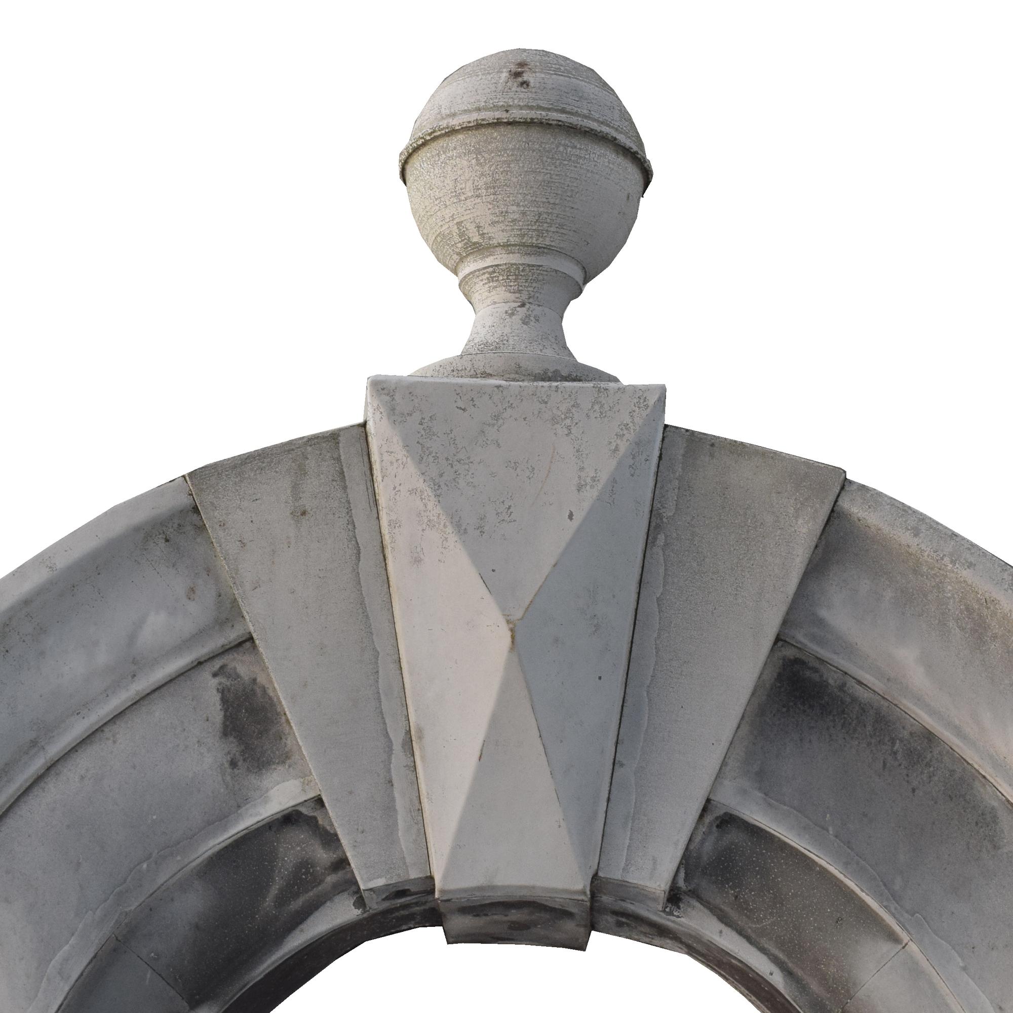 A Zinc Dormer Window Surround 40" W x 12" D x 50" H — France, Circa 1880