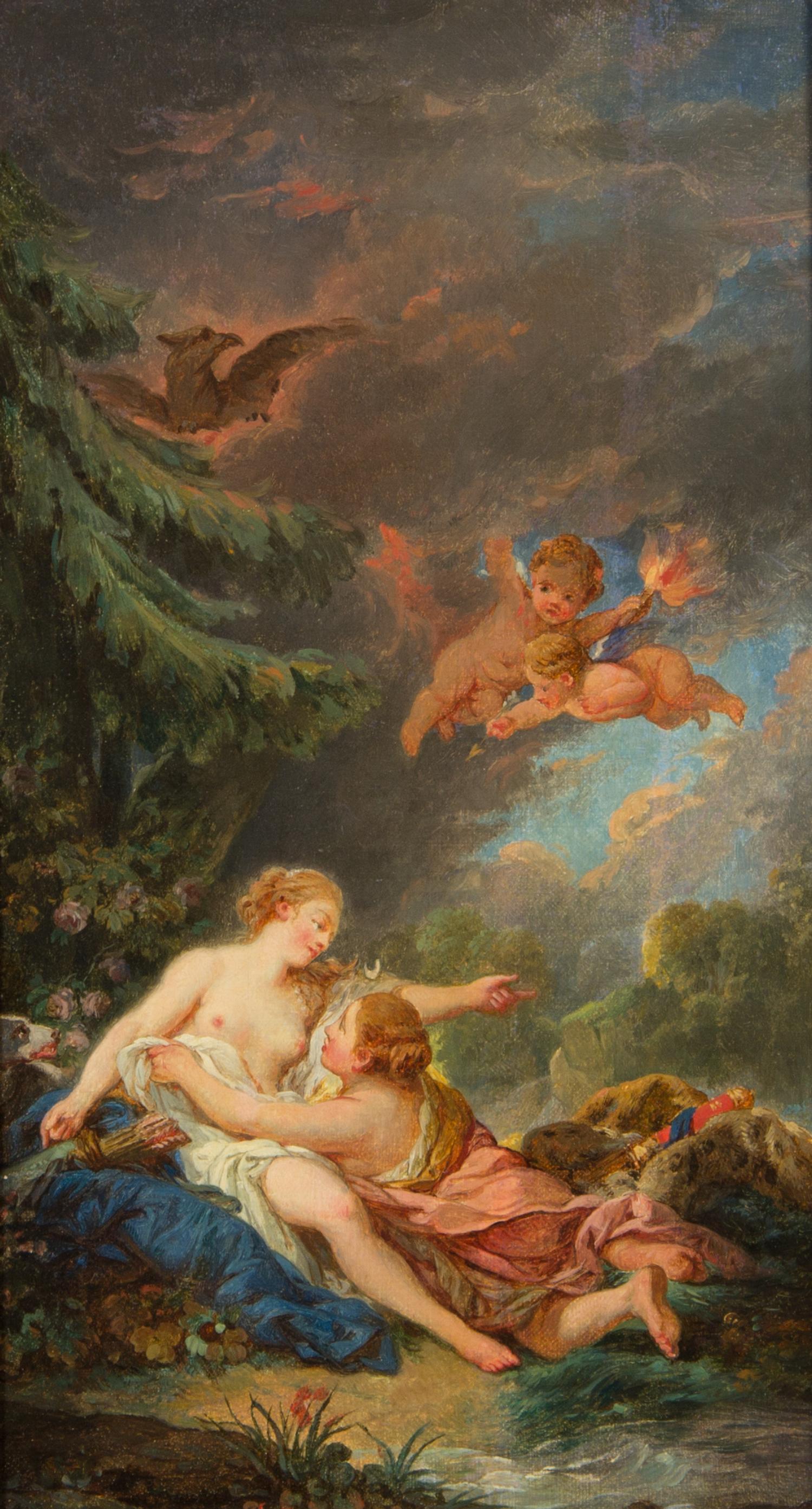 Follower of Francois Boucher, (French, 1703-1770), Jupiter and Callisto