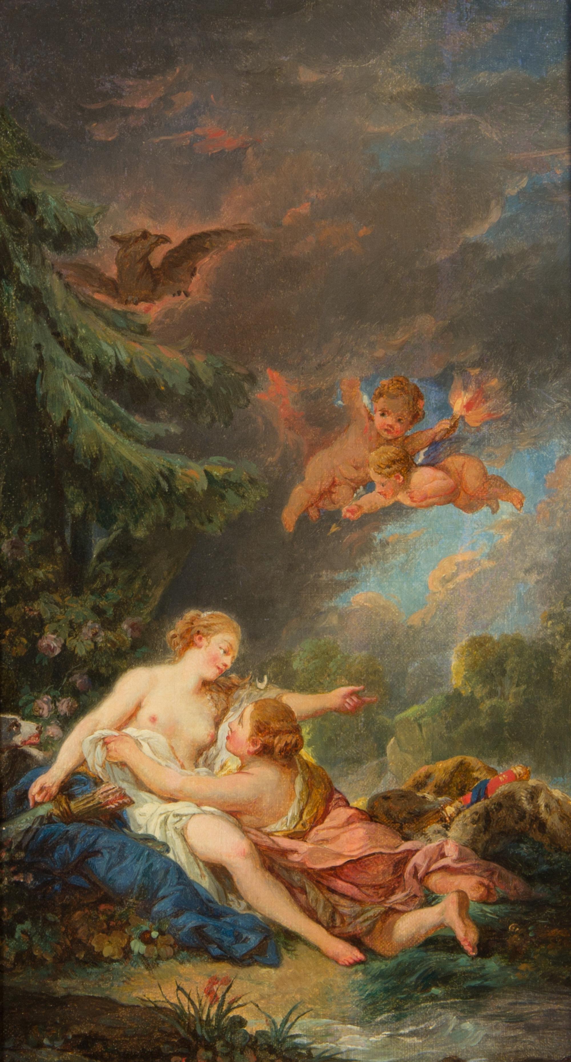 Follower of Francois Boucher, (French, 1703-1770), Jupiter and Callisto